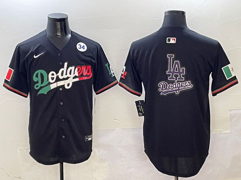 Men Los Angeles Dodgers Blank Black Mexico Second generation Nike 2025 MLB Jersey style 22->los angeles dodgers->MLB Jersey